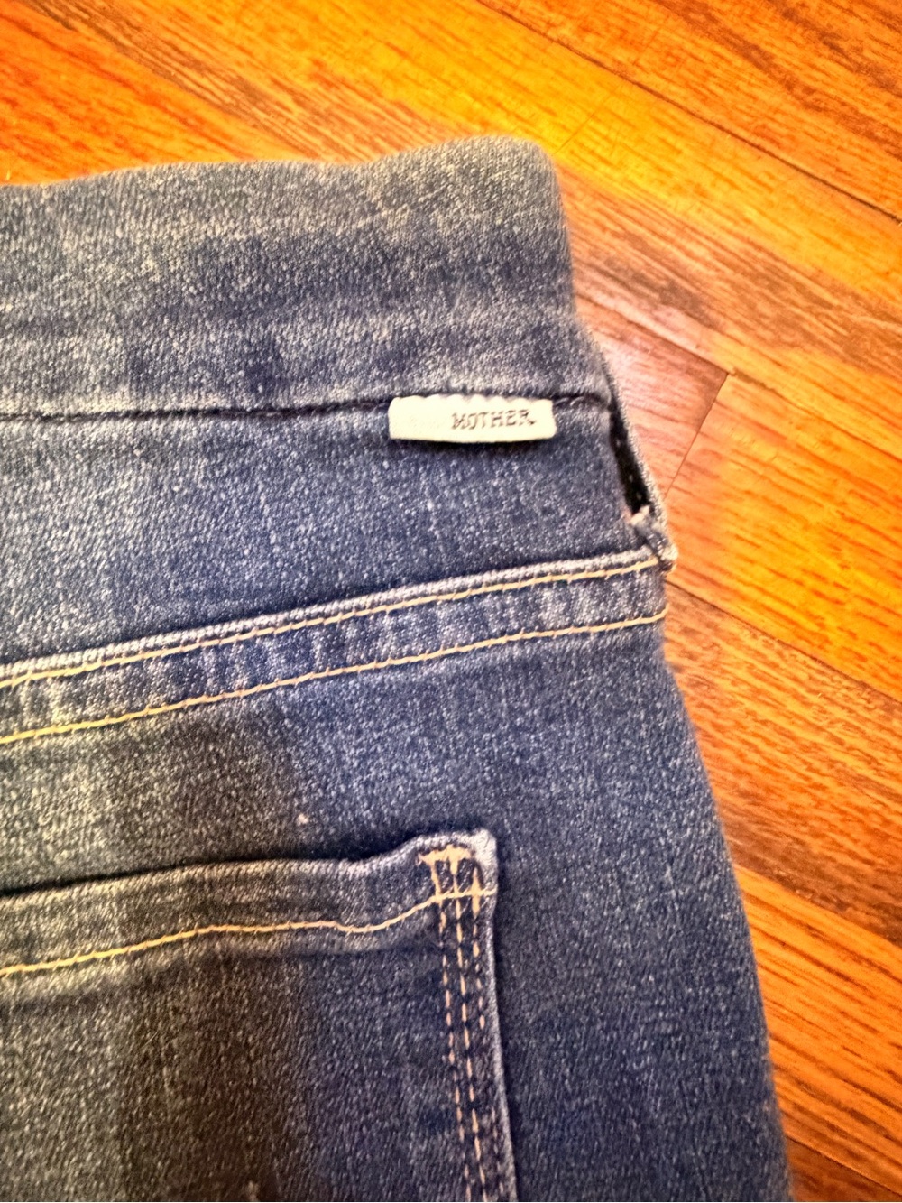MOTHER Jeans Size 29 Dark Wash Raw Hem Slim Straight Denim - Picture 6 of 7